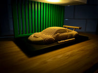 R8 LMS Layered Car Art — Wall Sculpture