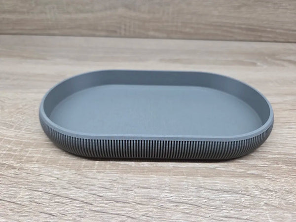 Japandi Ribbed Tray — 6-inch Decorative Saucer