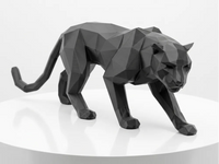 Geometric Black Panther — Modern Statue