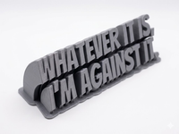 Sweeping 2-Line Desk Nameplate — Custom