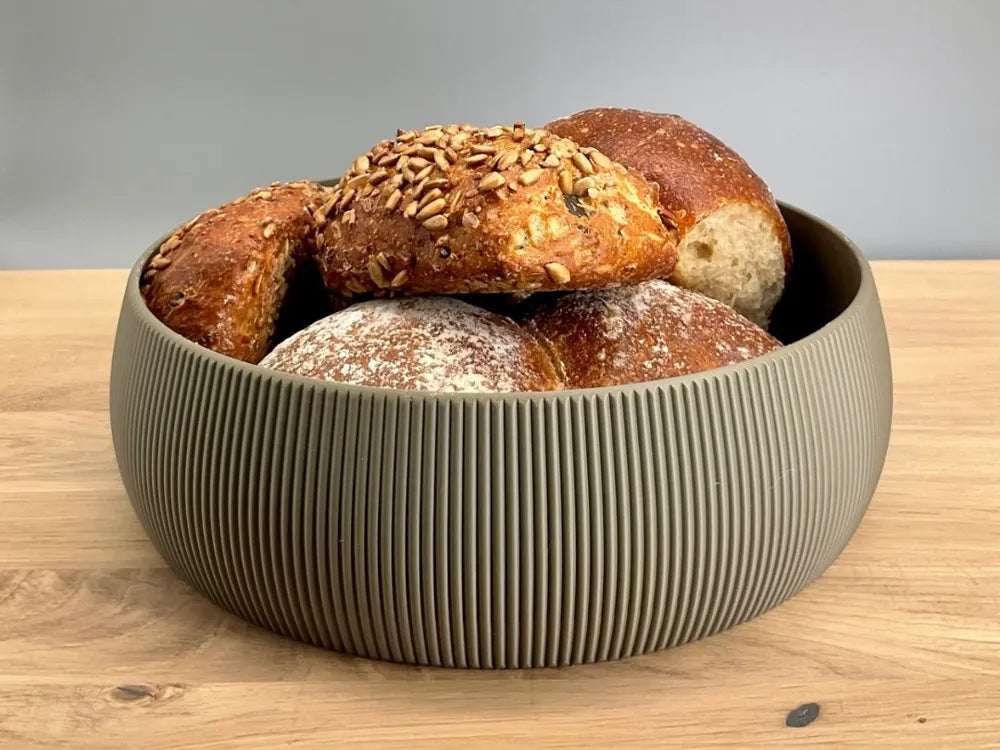Linea Bread Basket — Ribbed Decorative Bowl (6-inch)