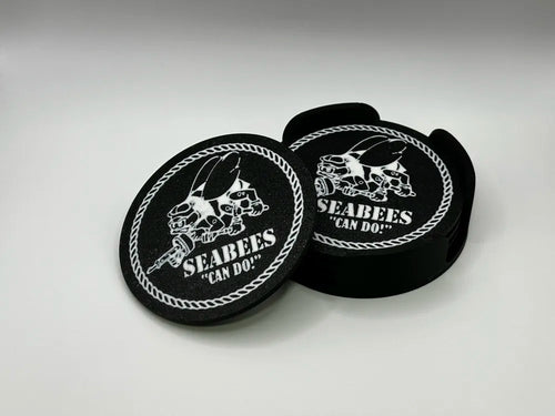Company logo coaster — detail