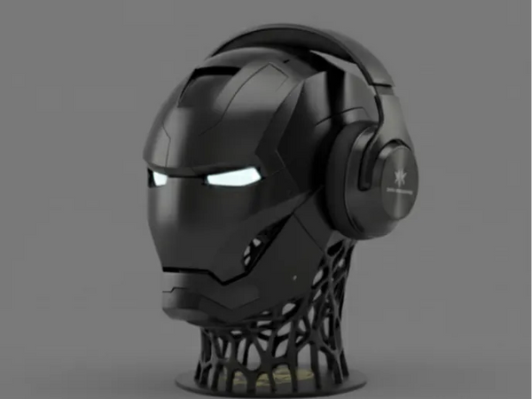 Hero Helmet Headphone Stand — Armoured Mask Bust