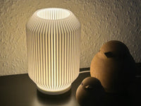 Ribbed LED Sculpture Lamp — Modern Tabletop