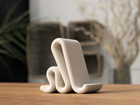 Wavy Phone Stand — Minimal Travel Cradle