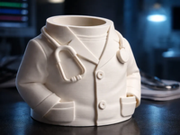 Doctor Lab-Coat Pen Holder — Desk Organiser