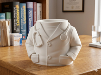 Doctor Lab-Coat Pen Holder — Desk Organiser
